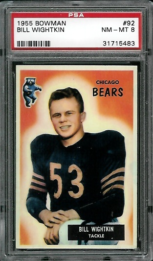 Bill Wightkin - 1955 Bowman #92 - PSA 8
