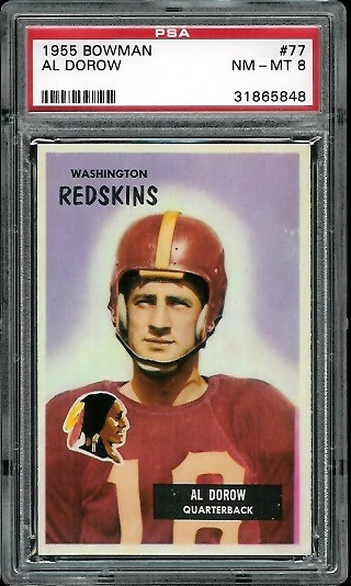 Al Dorow - 1955 Bowman #77 - PSA 8