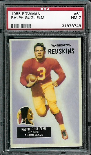 Ralph Guglielmi - 1955 Bowman #61 - PSA 7