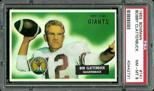 Bob Clatterbuck - 1955 Bowman #141 - PSA 8