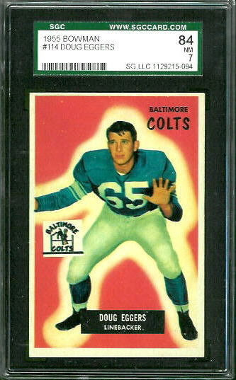 Doug Eggers - 1955 Bowman #114 - SGC 84