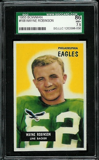 Wayne Robinson - 1955 Bowman #108 - SGC 86