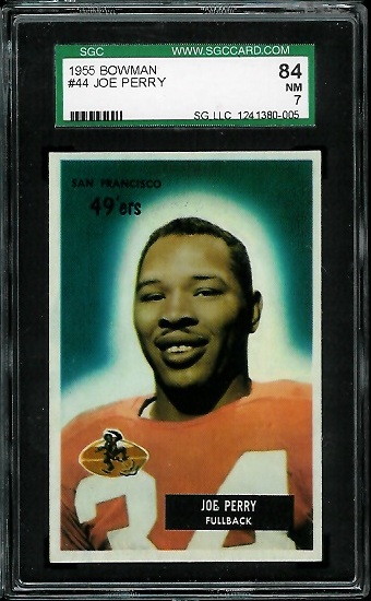 Joe Perry - 1955 Bowman #44 - SGC 84
