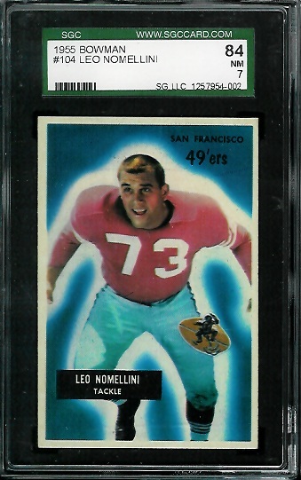 Leo Nomellini - 1955 Bowman #104 - SGC 84