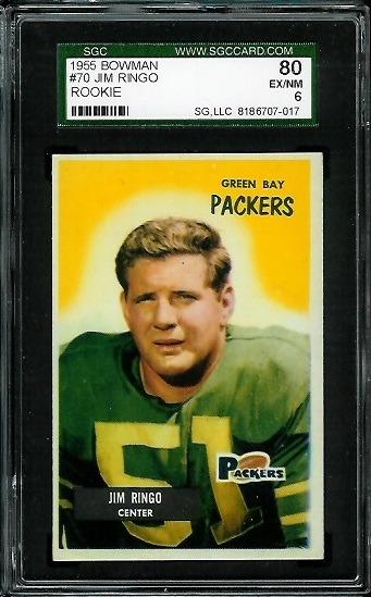 Jim Ringo - 1955 Bowman #70 - SGC 80