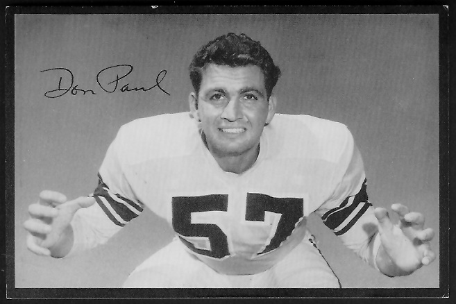 Don Paul - 1955 Rams Team Issue #25 - ex