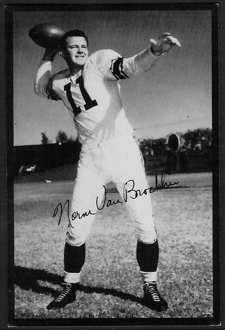 Norm Van Brocklin - 1955 Rams Team Issue #34 - exmt