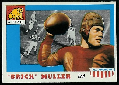 Brick Muller - 1955 Topps All-American #22 - ex+