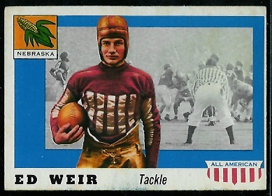 1955 Topps All-American #3 - Ed Weir - ex