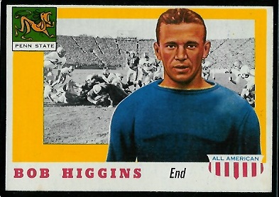 Bob Higgins - 1955 Topps All-American #33 - ex