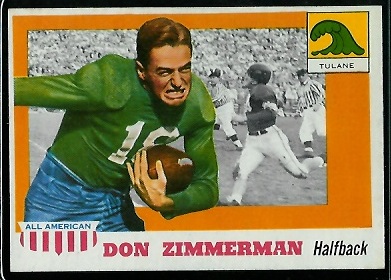 Don Zimmerman - 1955 Topps All-American #49 - exmt