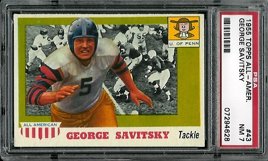 George Savitsky - 1955 Topps All-American #43 - PSA 7
