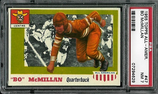 Bo McMillin - 1955 Topps All-American #47 - PSA 7