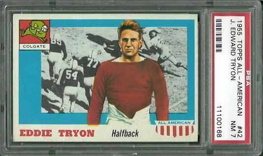 Eddie Tryon - 1955 Topps All-American #42 - PSA 7
