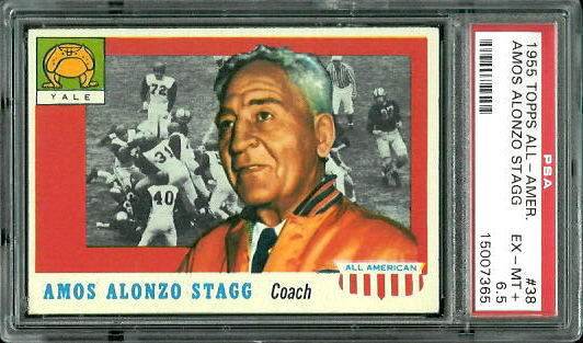 Amos Alonzo Stagg - 1955 Topps All-American #38 - PSA 6.5