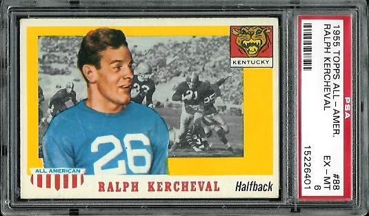 Ralph Kercheval - 1955 Topps All-American #88 - PSA 6