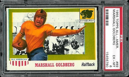 Marshall Goldberg - 1955 Topps All-American #89 - PSA 7