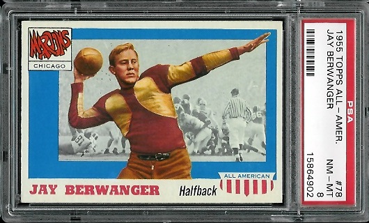 Jay Berwanger - 1955 Topps All-American #78 - PSA 8