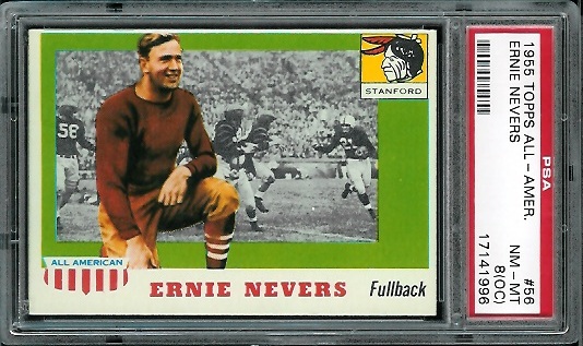 Ernie Nevers - 1955 Topps All-American #56 - PSA 8 oc