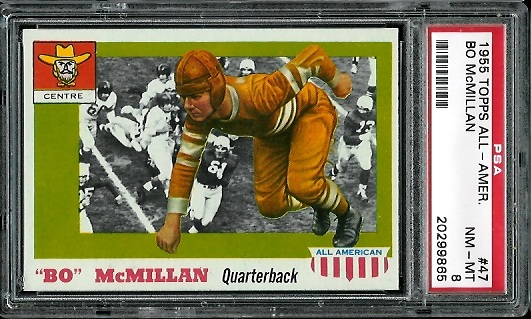 Bo McMillin - 1955 Topps All-American #47 - PSA 8