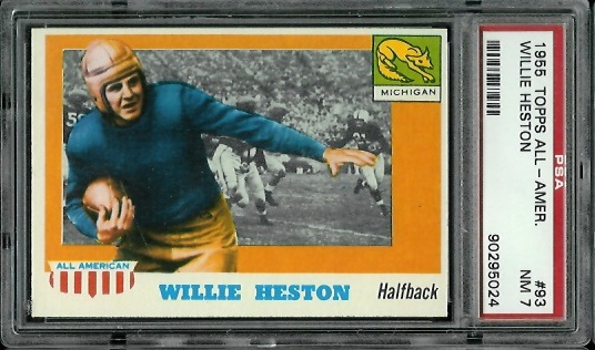 Willie Heston - 1955 Topps All-American #93 - PSA 7