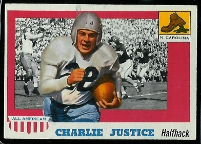 Charlie Justice - 1955 Topps All-American #63 - ex+