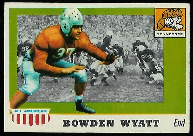 Bowden Wyatt - 1955 Topps All-American #77 - exmt