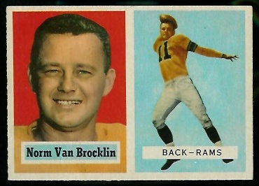 Norm Van Brocklin - 1957 Topps #22 - nm