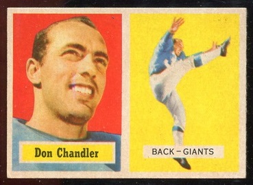 1957 Topps #23 - Don Chandler - ex