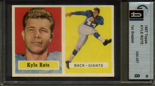 1957 Topps #59 - Kyle Rote - GAI 8