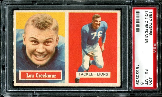 Lou Creekmur - 1957 Topps #20 - PSA 6