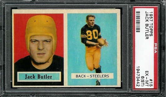 Jack Butler - 1957 Topps #15 - PSA 6 st