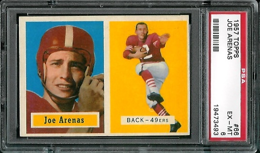 Joe Arenas - 1957 Topps #66 - PSA 6