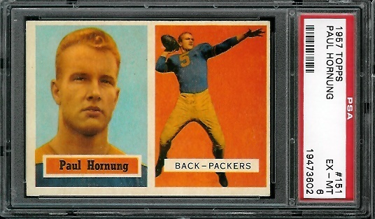 Paul Hornung - 1957 Topps #151 - PSA 6