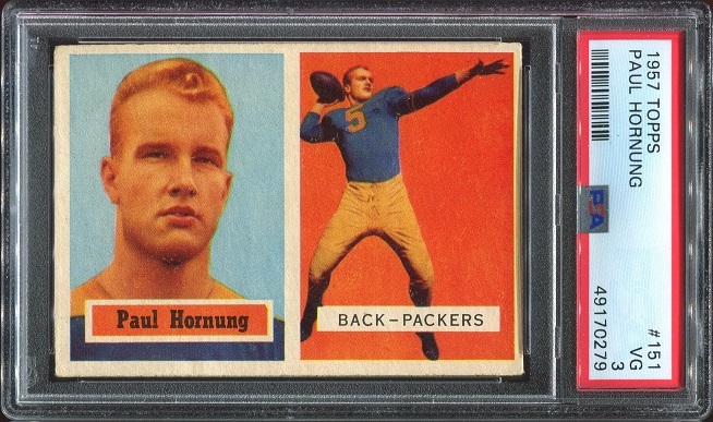 1957 Topps #151 - Paul Hornung - PSA 3