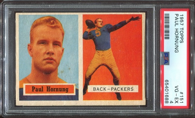 1957 Topps #151 - Paul Hornung - PSA 4