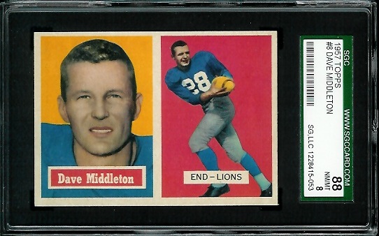 Dave Middleton - 1957 Topps #8 - SGC 88