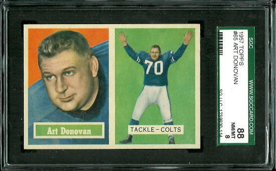 Art Donovan - 1957 Topps #65 - SGC 88