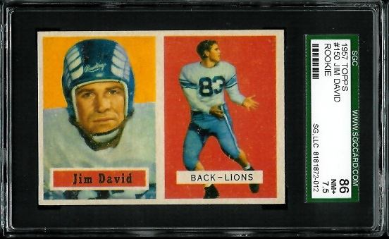 Jim David - 1957 Topps #150 - SGC 86