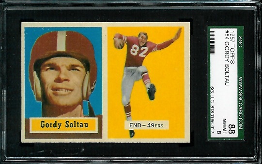 Gordon Soltau - 1957 Topps #54 - SGC 88