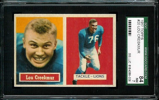 Lou Creekmur - 1957 Topps #20 - SGC 84