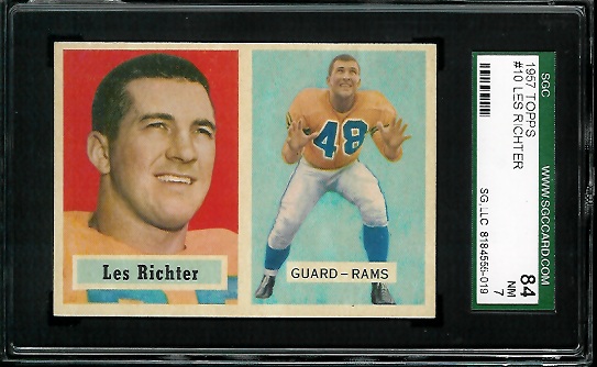 Les Richter - 1957 Topps #10 - SGC 84