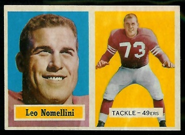 1957 Topps #6 - Leo Nomellini - exmt