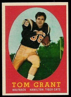 Tommy Grant - 1958 Topps CFL #15 - exmt