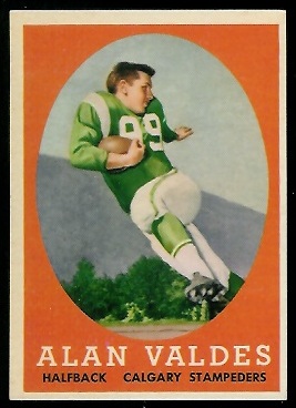 Alan Valdes - 1958 Topps CFL #19 - exmt