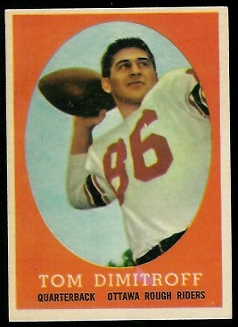 Tom Dimitroff - 1958 Topps CFL #47 - exmt