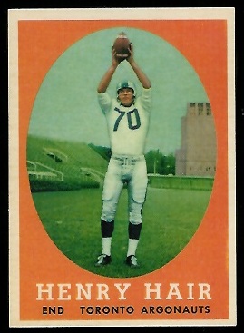 Henry Hair - 1958 Topps CFL #50 - nm+