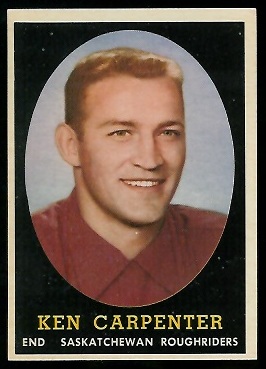 Ken Carpenter - 1958 Topps CFL #53 - ex