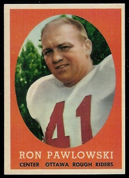 Ron Pawlowski - 1958 Topps CFL #6 - nm