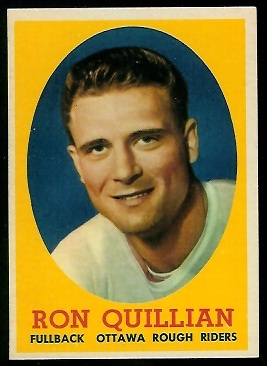 Ron Quillian - 1958 Topps CFL #63 - exmt